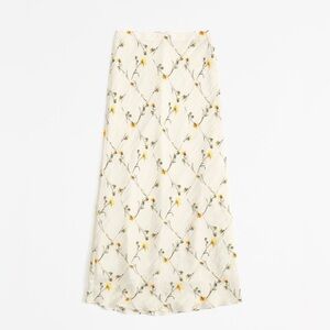 Abercrombie & Fitch cream Floral Maxi Skirt